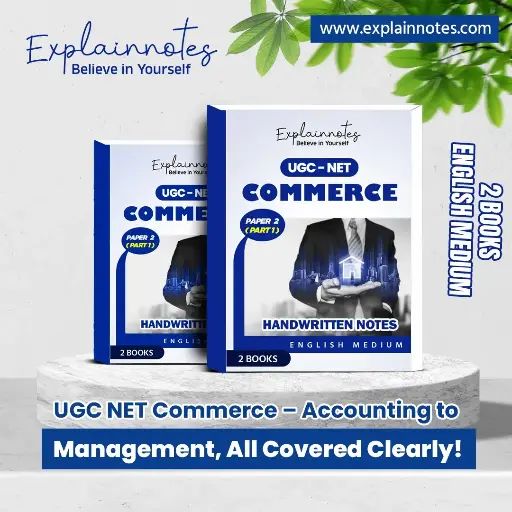 UGC NET paper 2( Commerce ) - English/ हिन्दी medium handwritten explainnotes latest edition